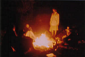 Stories around the campfire.